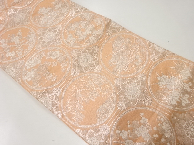 JAPANESE FUKURO OBI / WOVEN FLORAL PLANTS